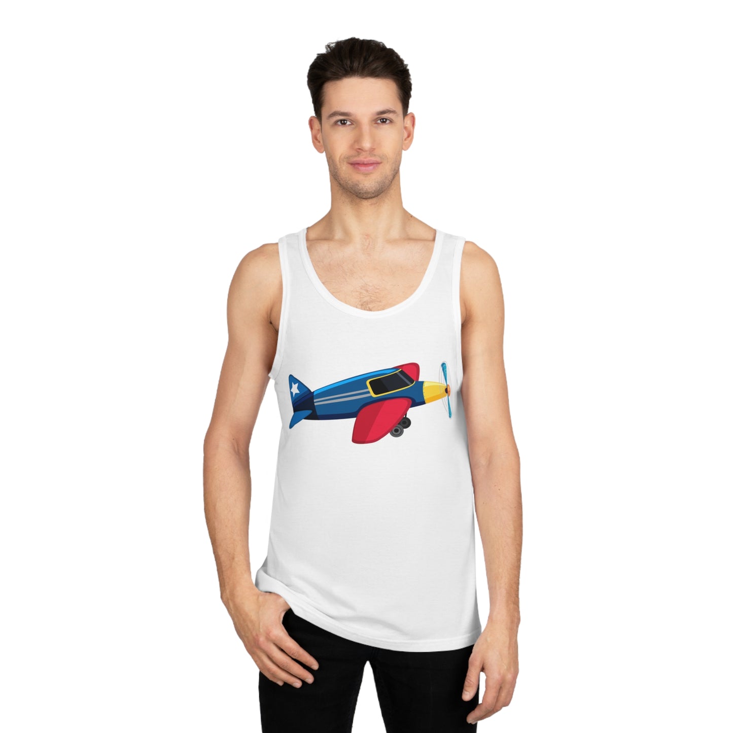 Unisex Softstyle™ Tank Top - Vintage Airplane Illustration