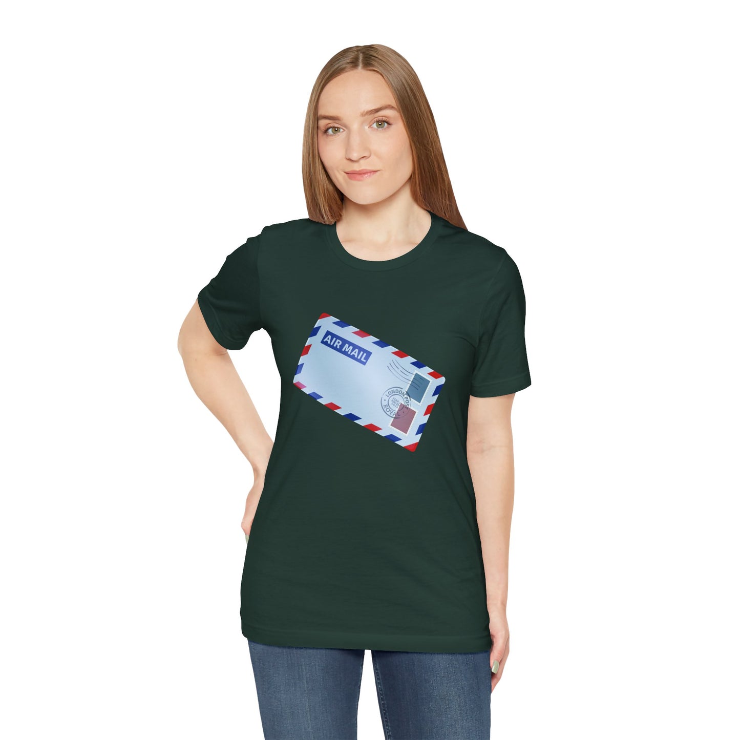 Unisex Jersey Short Sleeve Tee - Vintage British Air Mail - Classic Postal Design