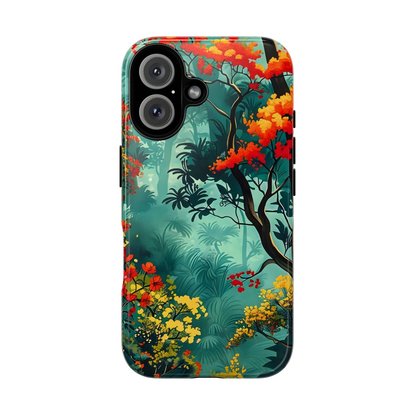 Tough Cases - Vibrant Forest Phone Case, Nature Lover Gift, Outdoor Adventure Accessory, Eco-Friendly Tech Cover, Floral Protection Skin