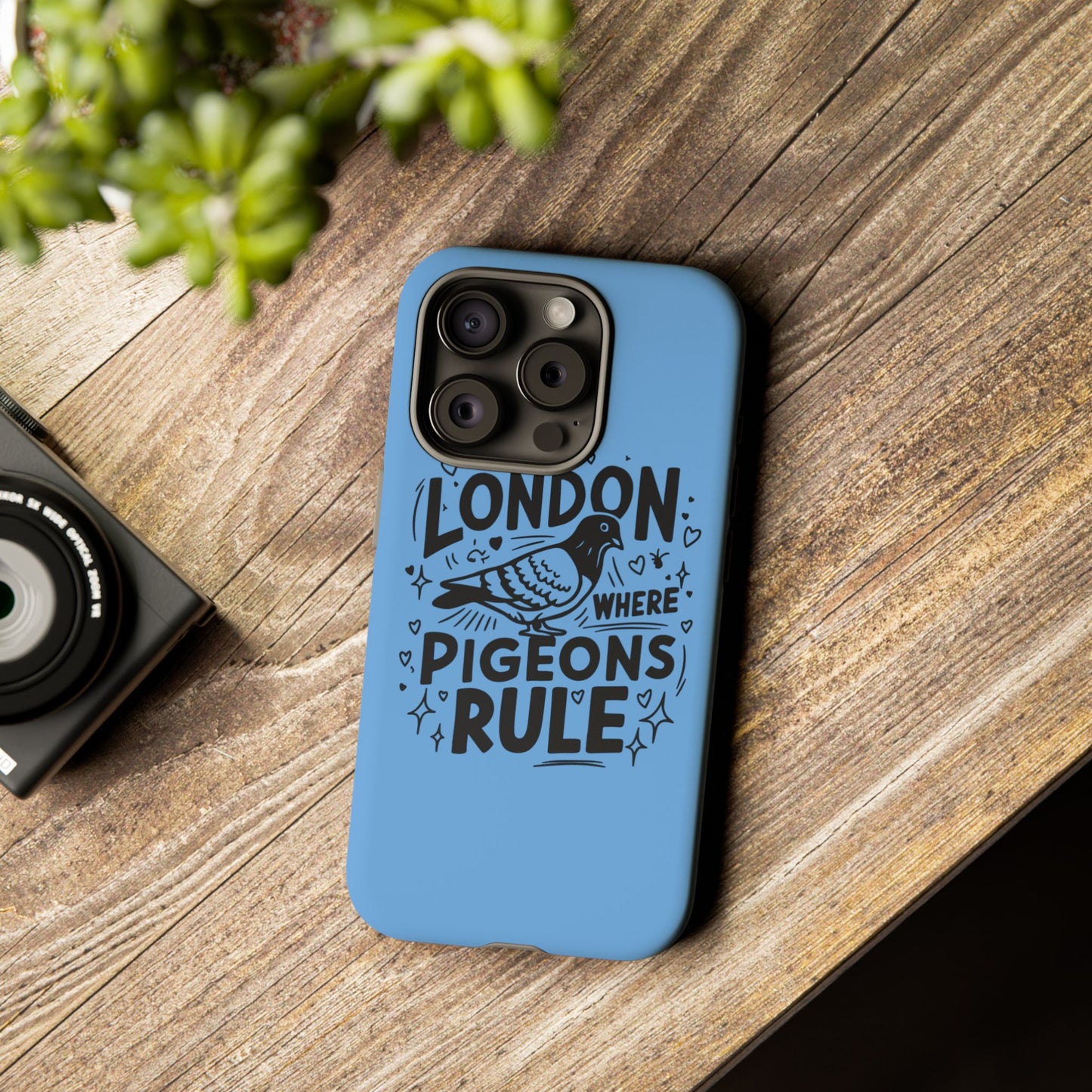London Pigeon Phone Case, Urban Art Accessory, Tough Phone Cover, Gift for Bird Lovers, London Souvenir, Unique Cell Phone Case