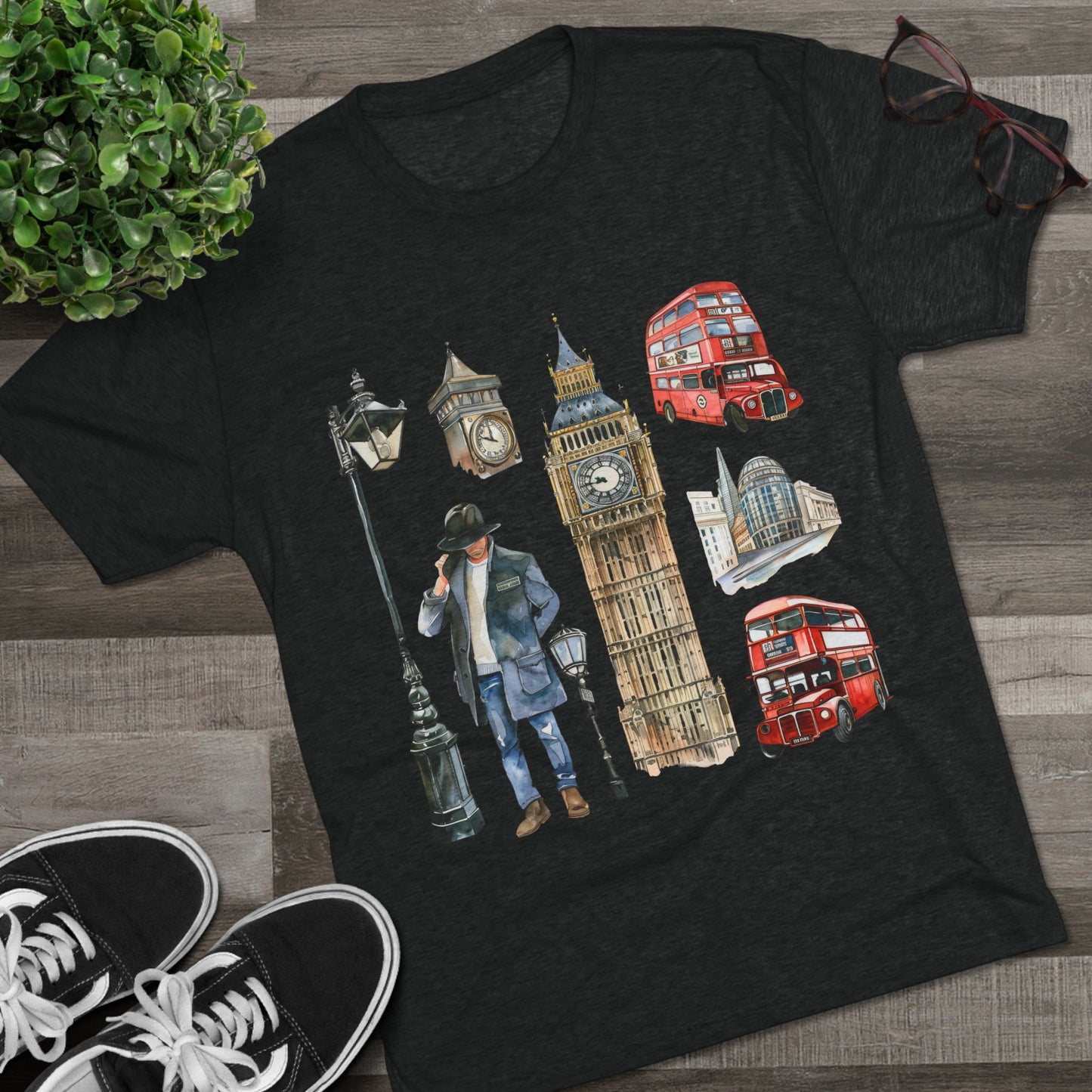 Vintage England Iconic Unisex Tri-Blend Crew Tee
