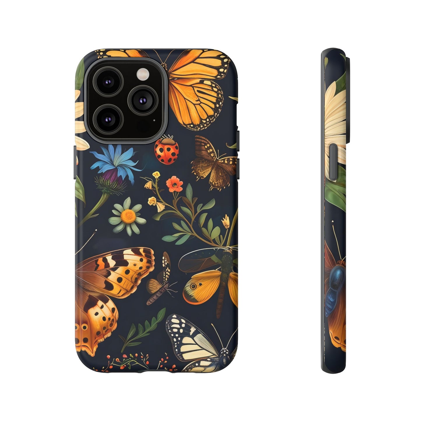 Nature-Inspired Phone Case | Floral Butterfly Design, Tough Phone Cover, Gift for Nature Lovers, Cute Butterfly Case, Home Decor