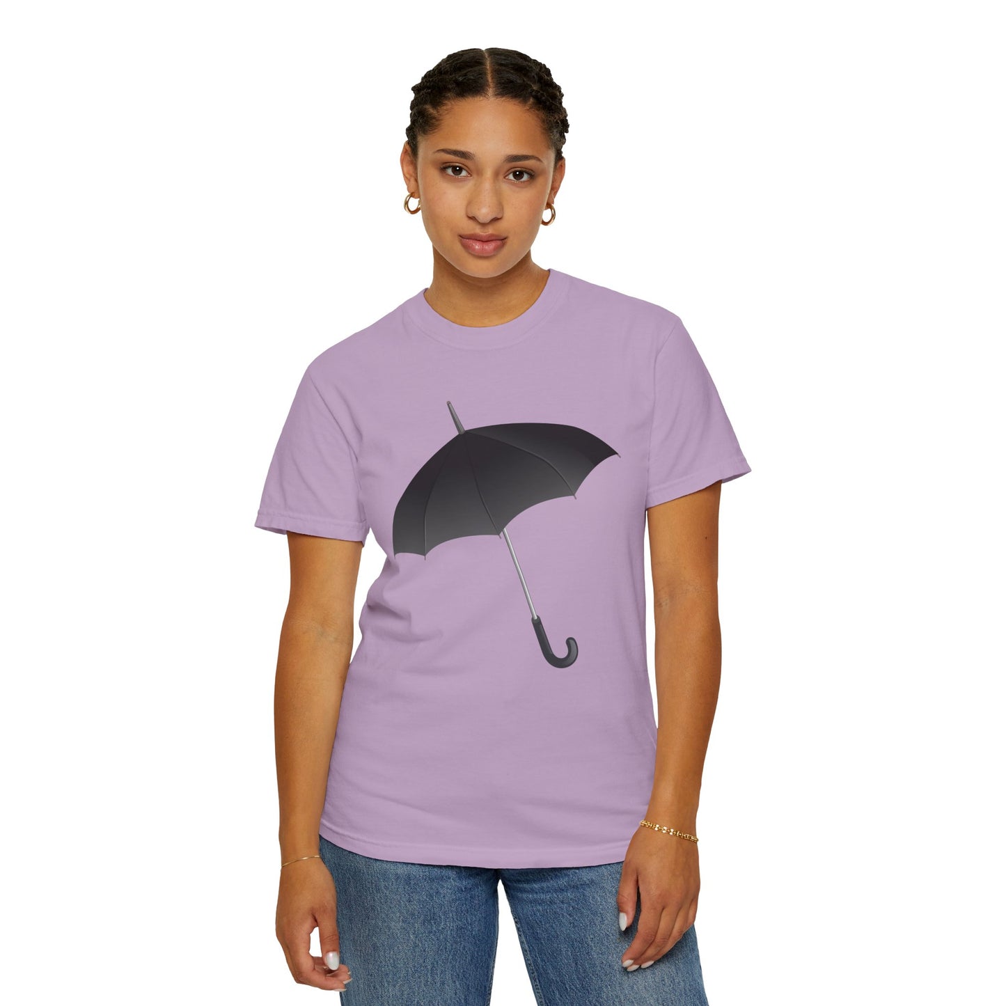 Unisex Garment-Dyed T-shirt - Regal Royal Umbrella - Elegant and Majestic Design