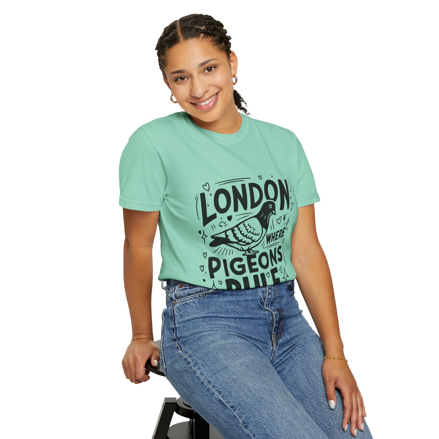 Unisex Garment-Dyed T-shirt - London Where Piegeons Rule
