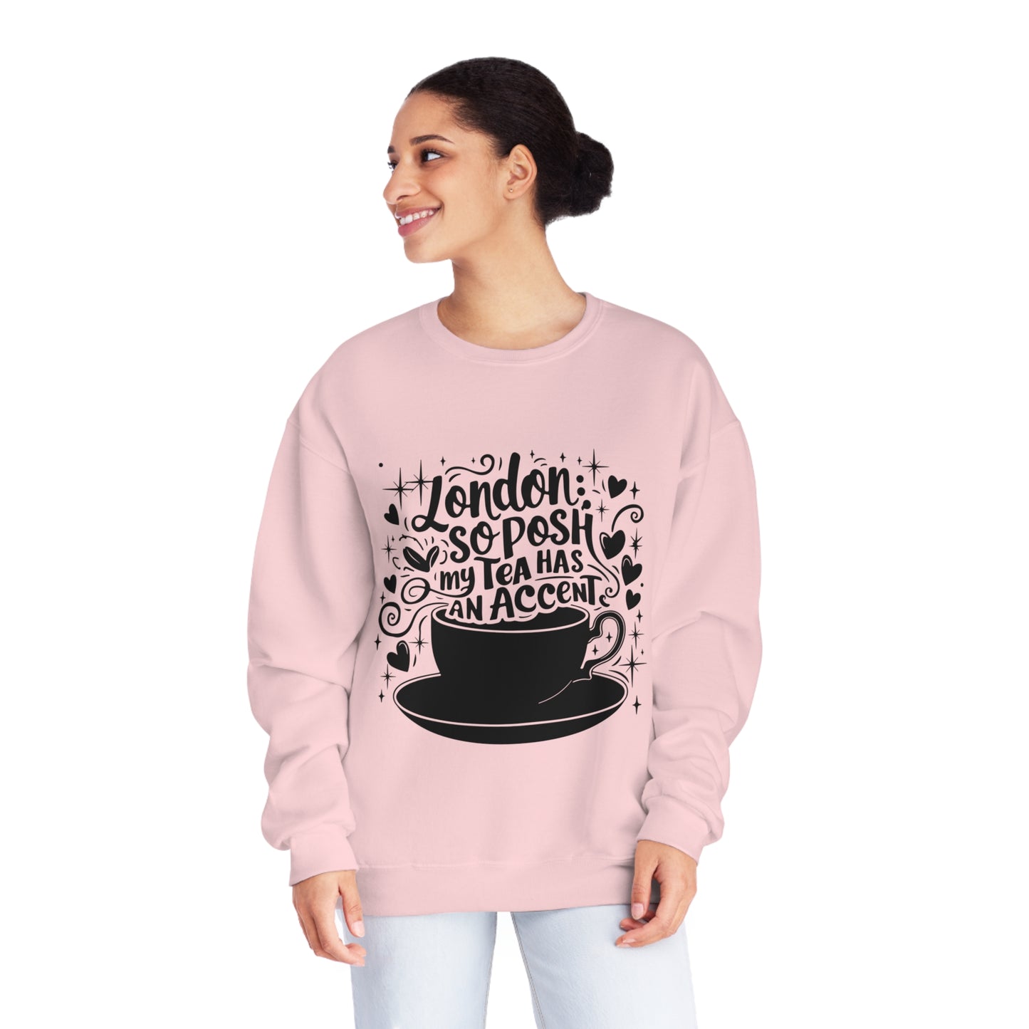 Unisex NuBlend® Crewneck Sweatshirt - London's so posh my Tea has accent