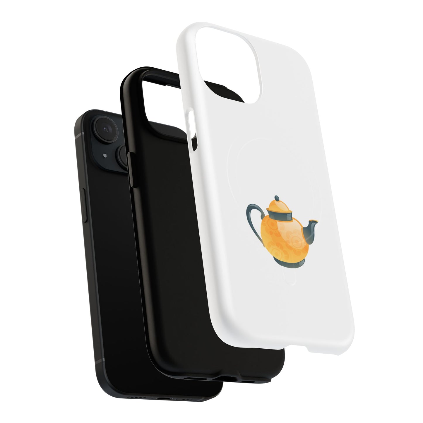 Chic Teapot Magnetic Phone Case, Tough Magnetic Cases, Phone Accessory, Gift for Tea Lovers, Unique Phone Case, Stylish Mobile Cover