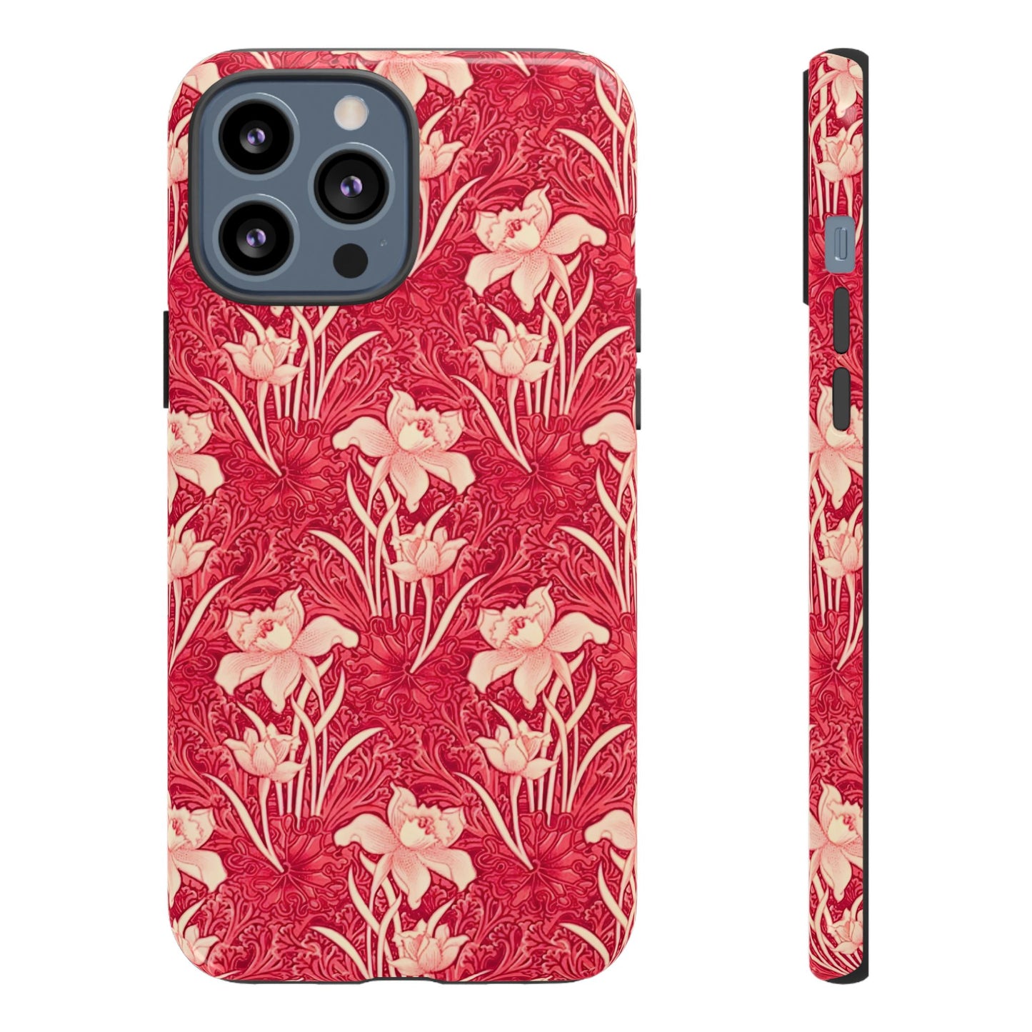Floral Tough Phone Case - Durable, Stylish Accessory, Perfect Gift for Her, Floral Pattern, Customizable, Ideal for Daily Use