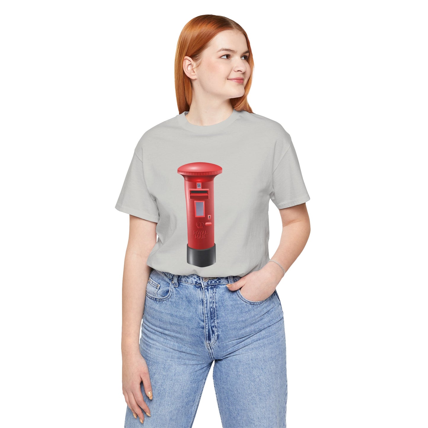 Unisex Jersey Short Sleeve Tee - Classic UK Royal Mailbox Design - British Postbox Icon