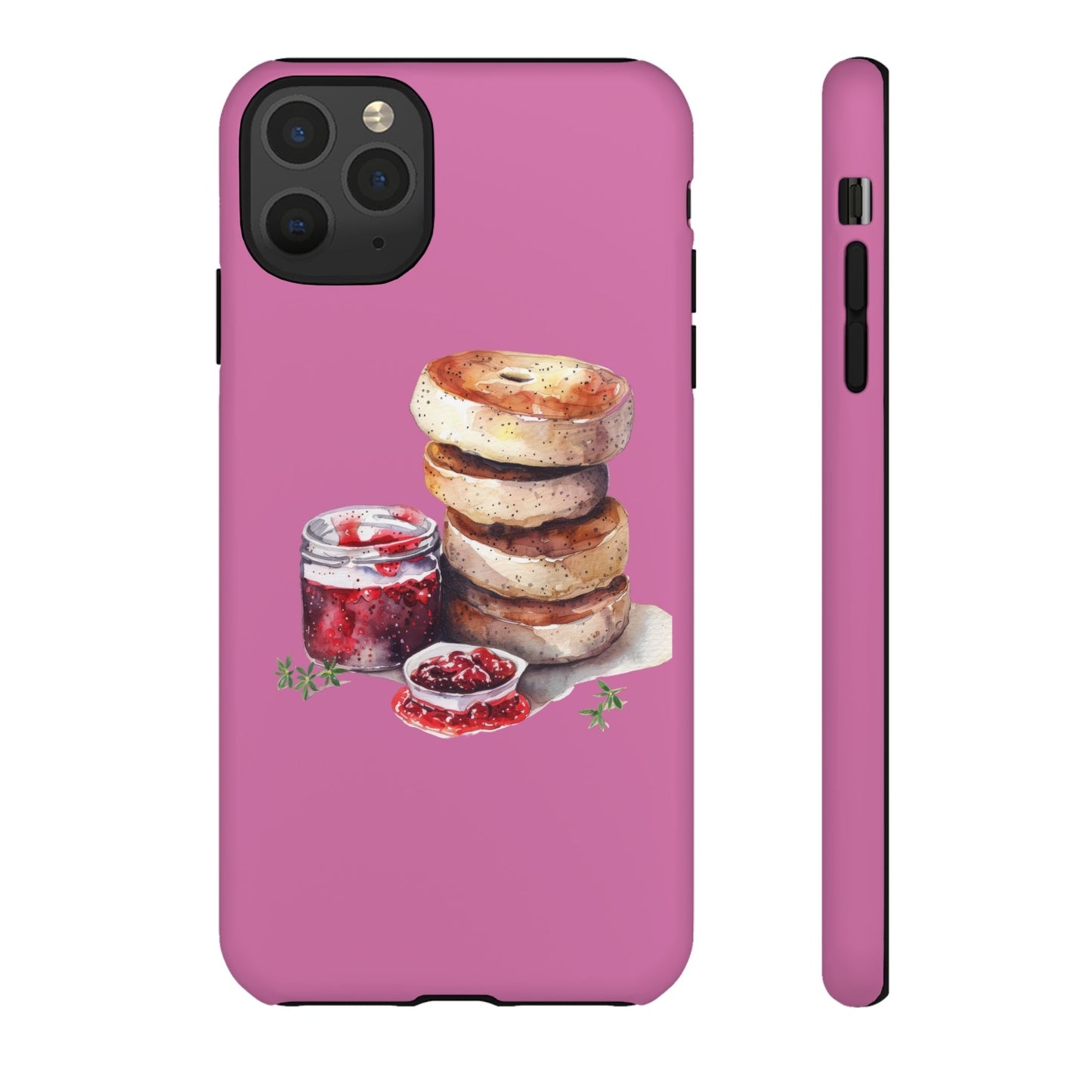 Cute Bagel Phone Case, Tough Cases for Food Lovers, Unique Gifts for Foodies, Phone Accessories for Breakfast Lovers, Fun and Stylish Cases
