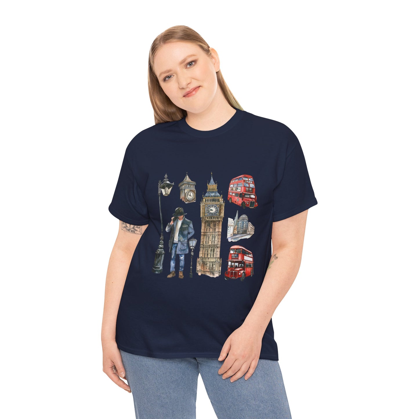 Unisex Heavy Cotton Tee - Classic England - A Collection of Iconic Imagery
