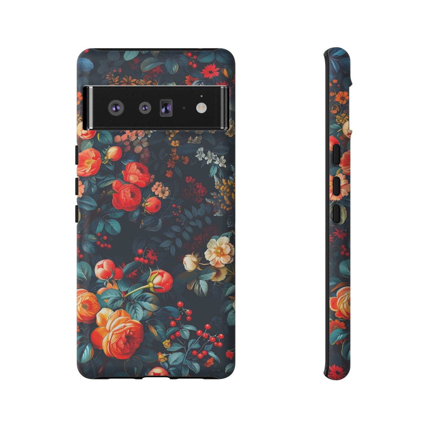 Floral Phone Case - Tough Cases, iPhone Protection, Elegant Floral Design, Gift for Her, Stylish Tech Accessory