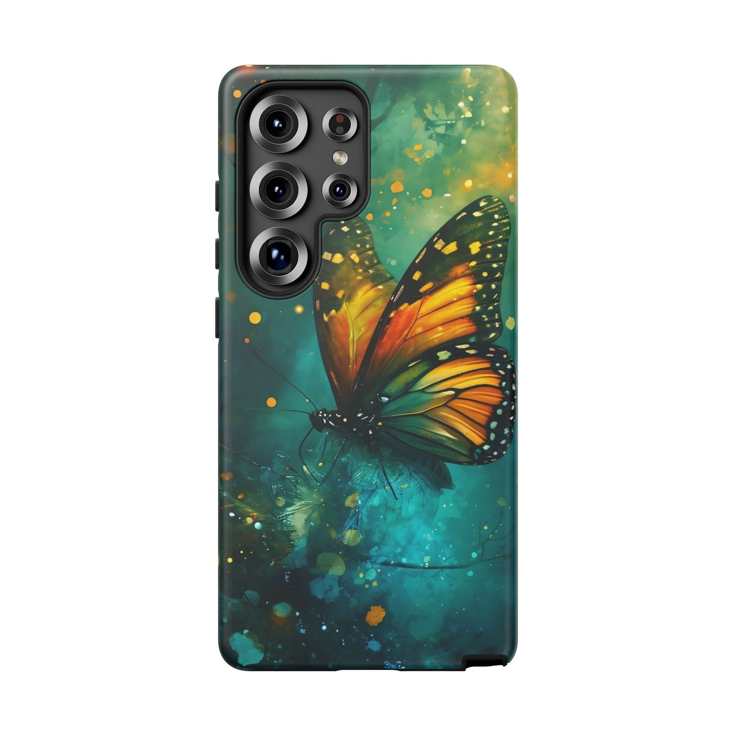 Colorful Butterfly Phone Case, Tough Cases for iPhone and Samsung, Cute Tech Accessories, Nature Lovers Gift, Vibrant Floral Design