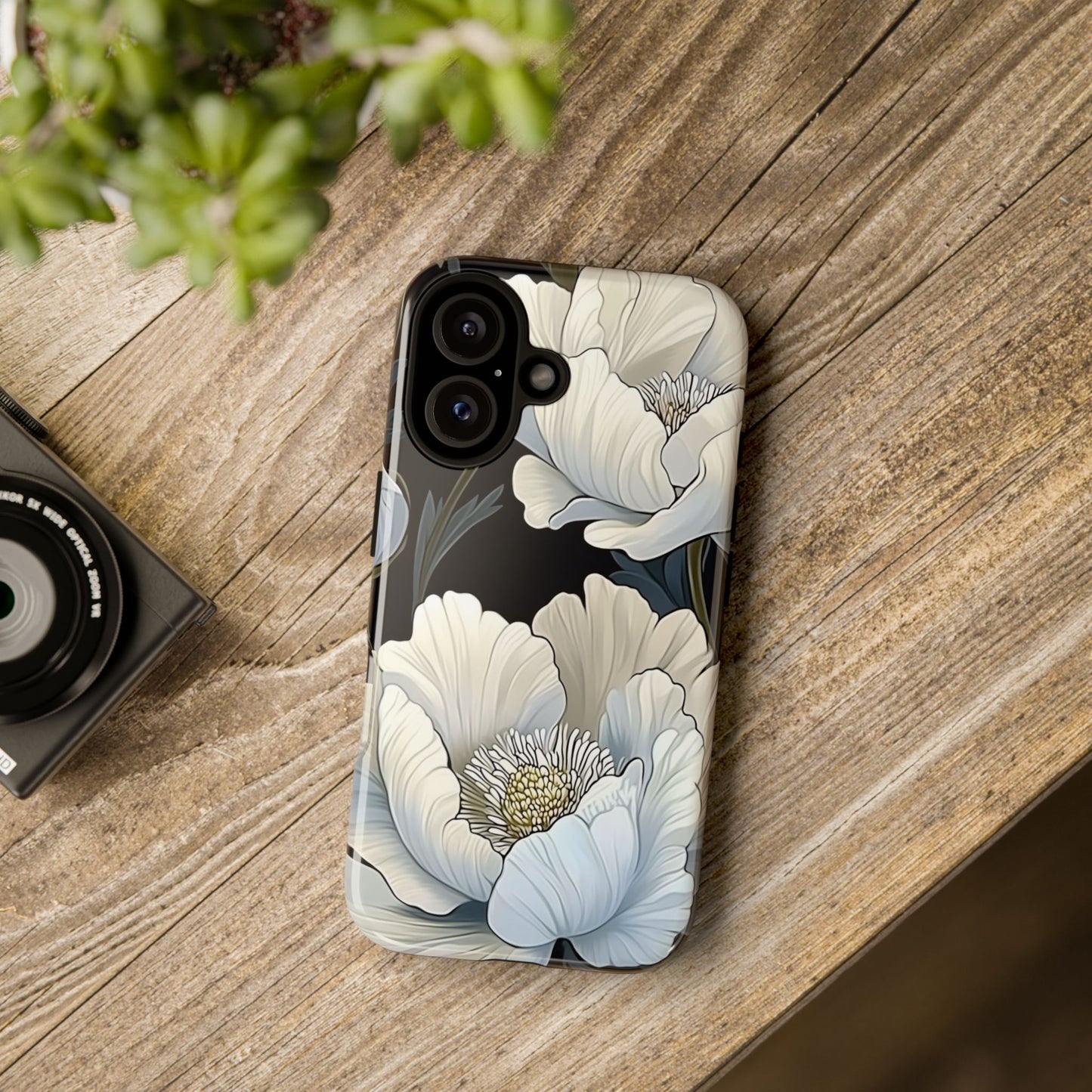 Floral Phone Case, Tough Cases for Women, Stylish Phone Cover, Floral Design Phone Protector, Nature Inspired Tech Accessories