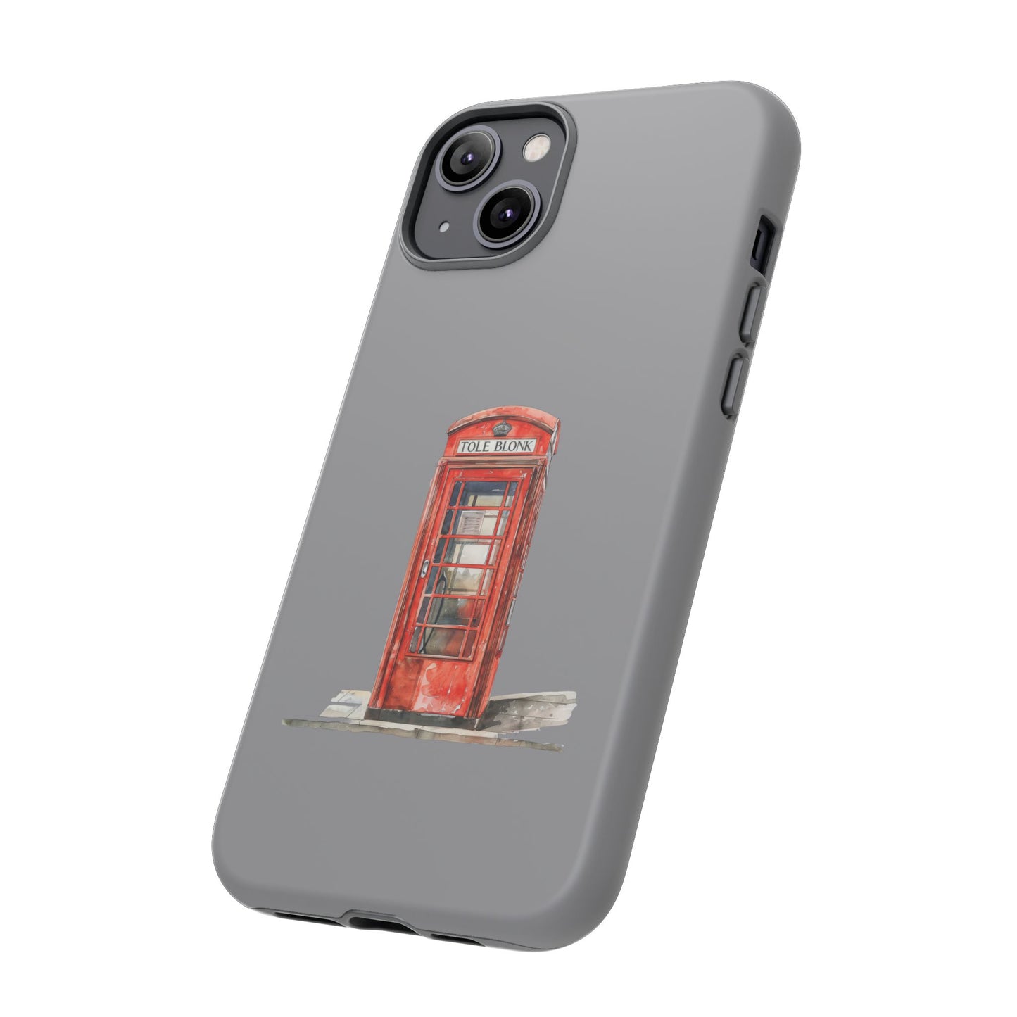 Red Phone Booth Phone Case, Vintage Style Case, Tough Cases for Gifts, Quirky Phone Accessories, Travel Lover's Gift