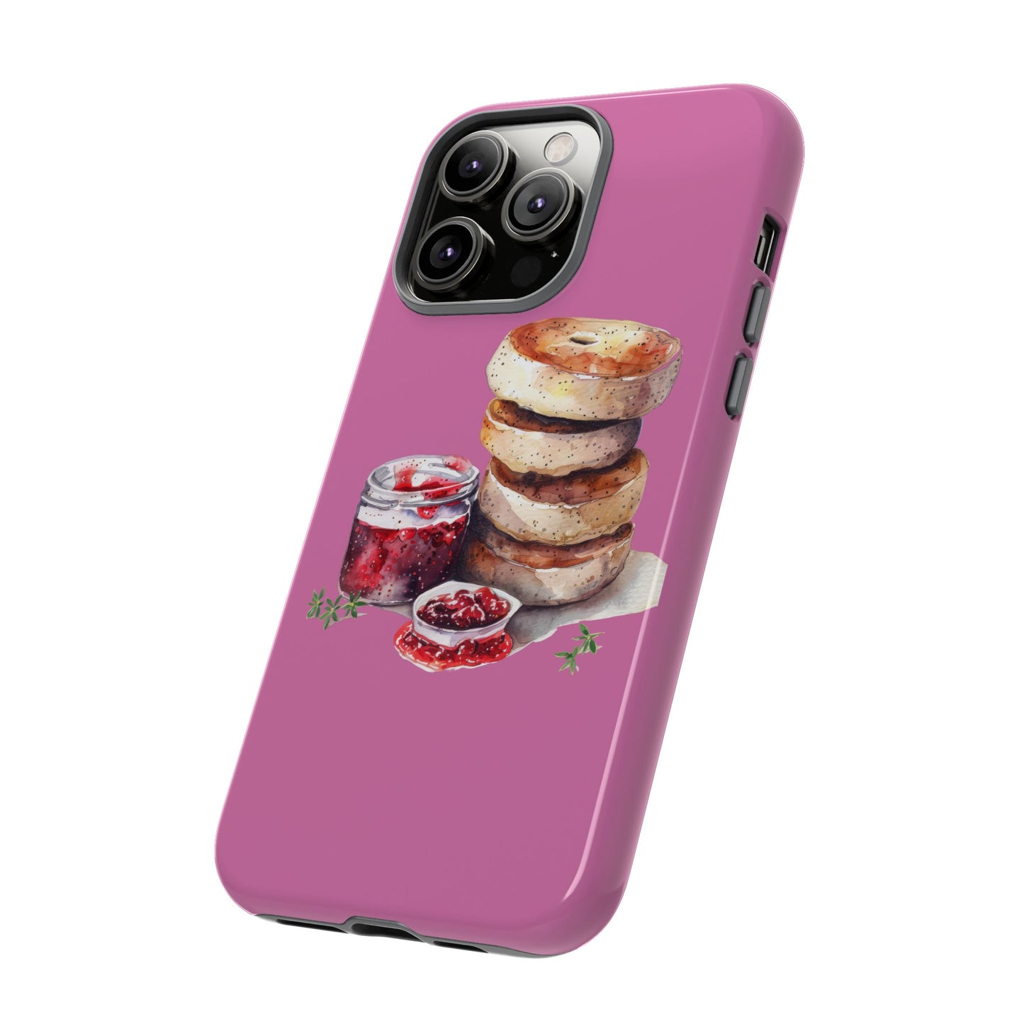 Cute Bagel Phone Case, Tough Cases for Food Lovers, Unique Gifts for Foodies, Phone Accessories for Breakfast Lovers, Fun and Stylish Cases