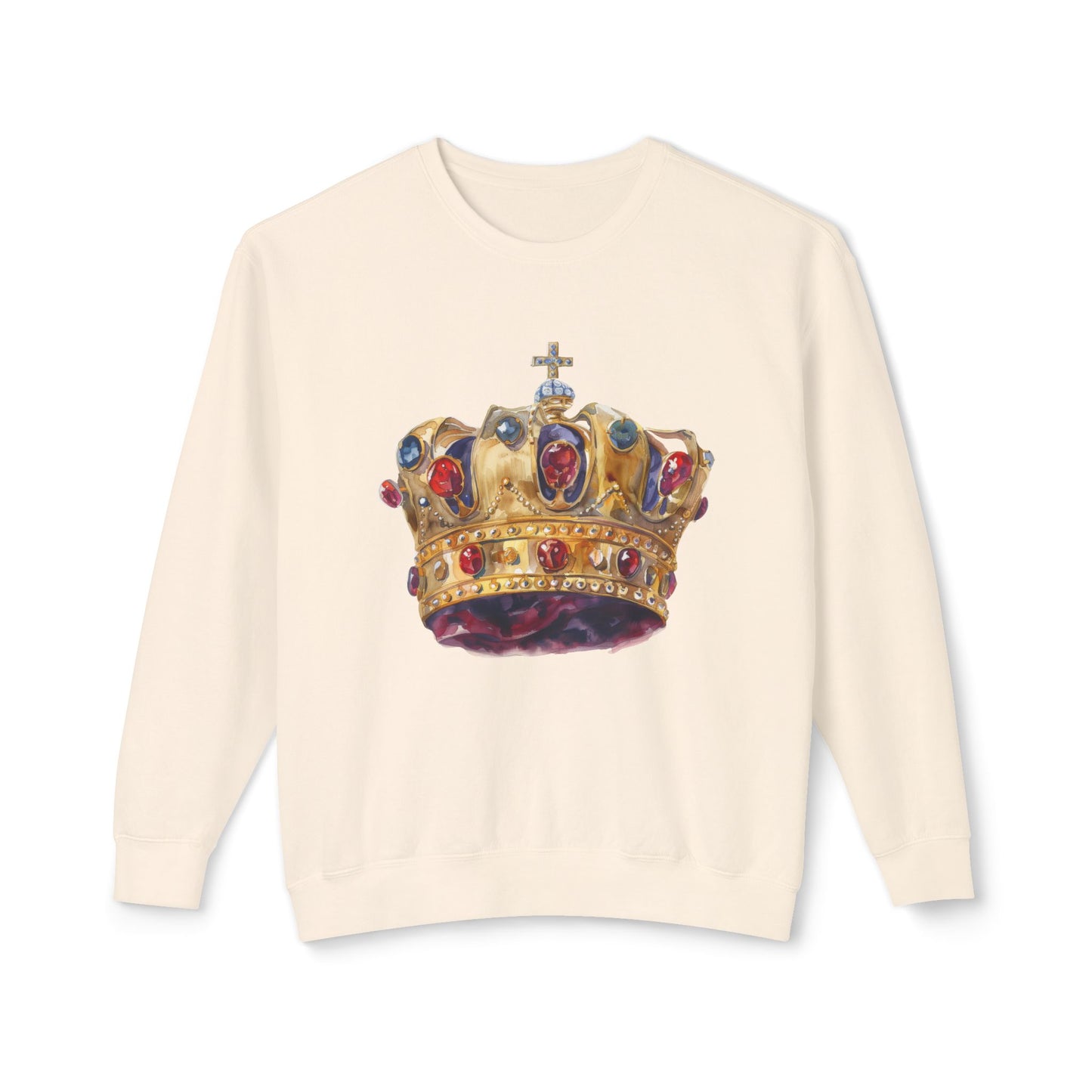 Unisex Lightweight Crewneck Sweatshirt - British Royal Crown