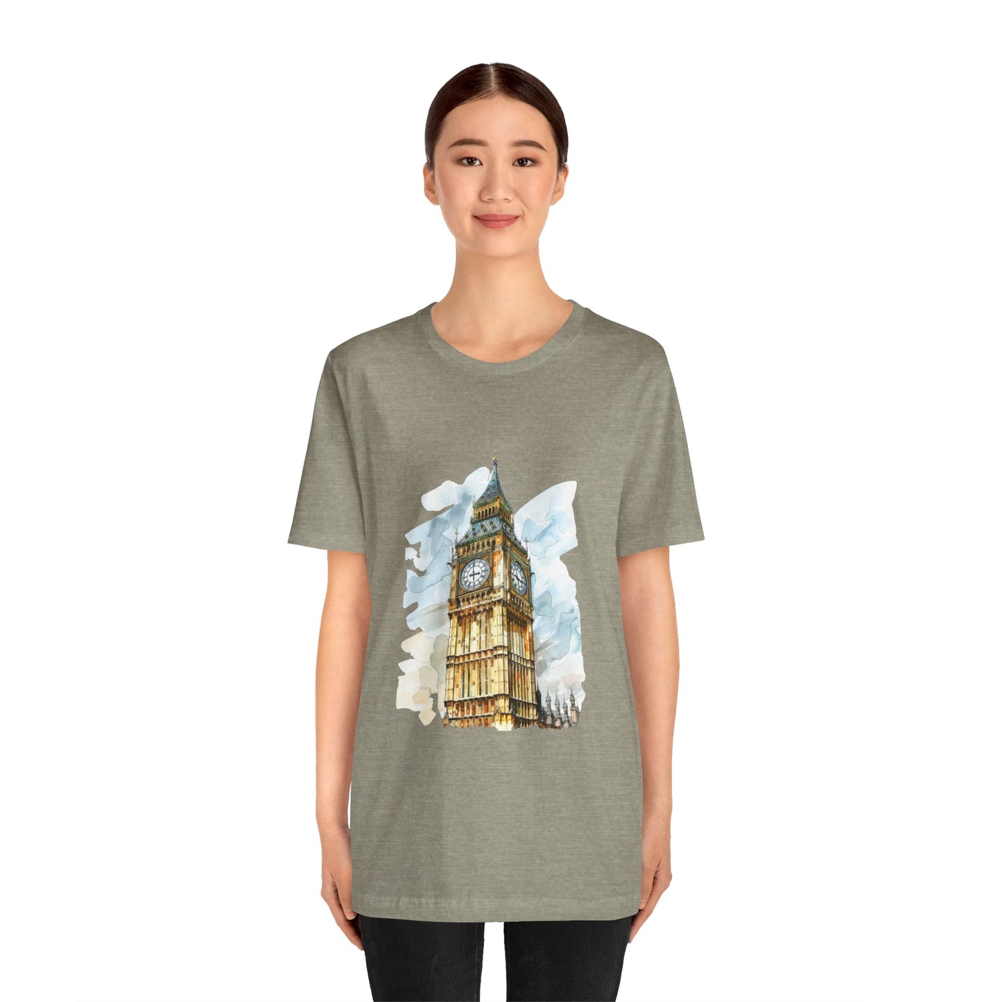 Unisex Jersey Short Sleeve Tee - Iconic Big Ben Clock Tower Design - London Landmark