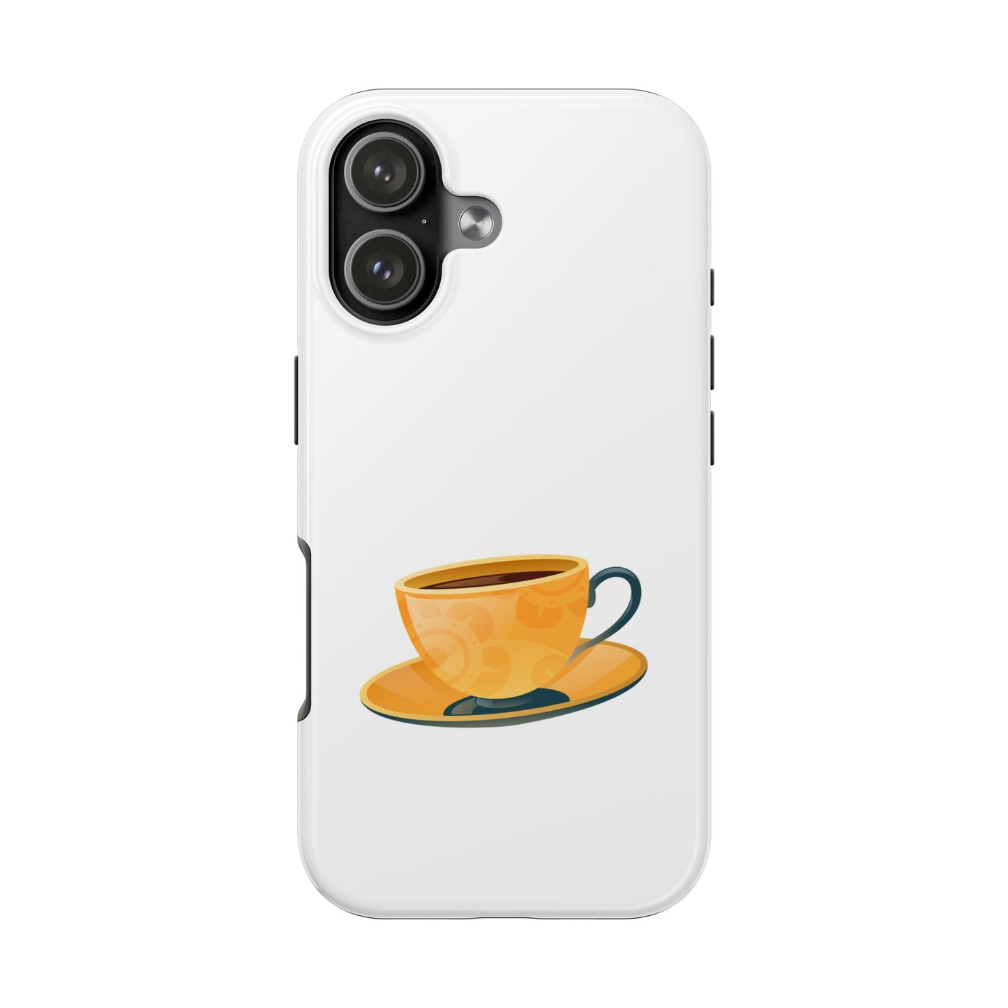 Stylish Tough Phone Case with Coffee Cup Design, Coffee Lover Gift, Phone Accessories for Fall, Cute Phone Cover, Durable Protection
