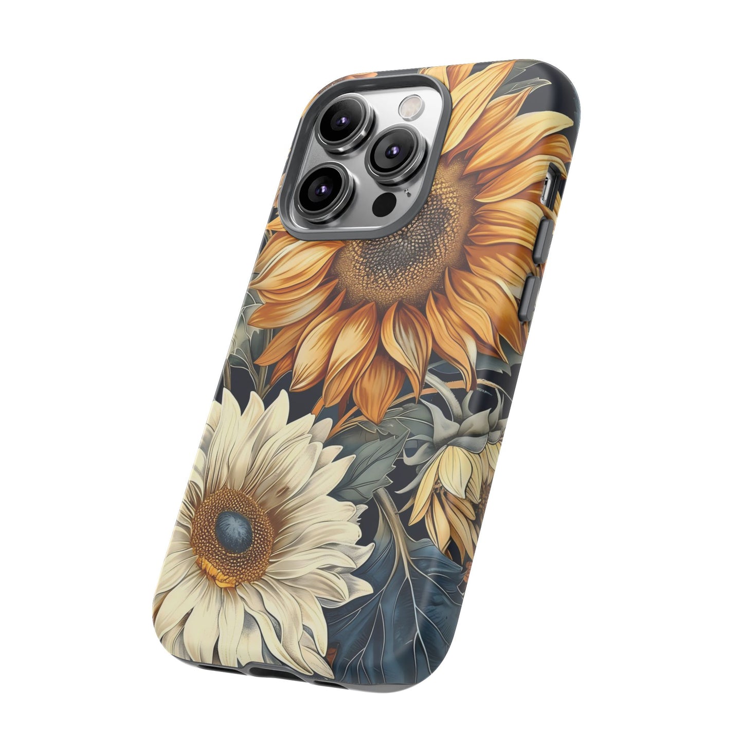 Sunflower Phone Case, Floral Tough Phone Cover, Gift for Nature Lovers, Phone Accessories, Sunflower Gifts