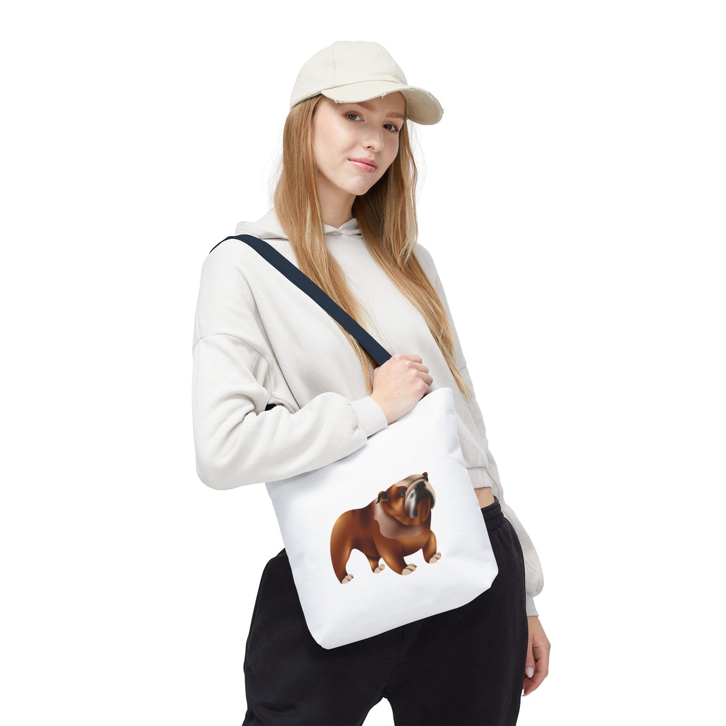 Bulldog Love Tote Bag | Stylish Animal Print Eco-Friendly Bag for Dog Owners, Pet Lovers, Gifts for Her, Everyday Use