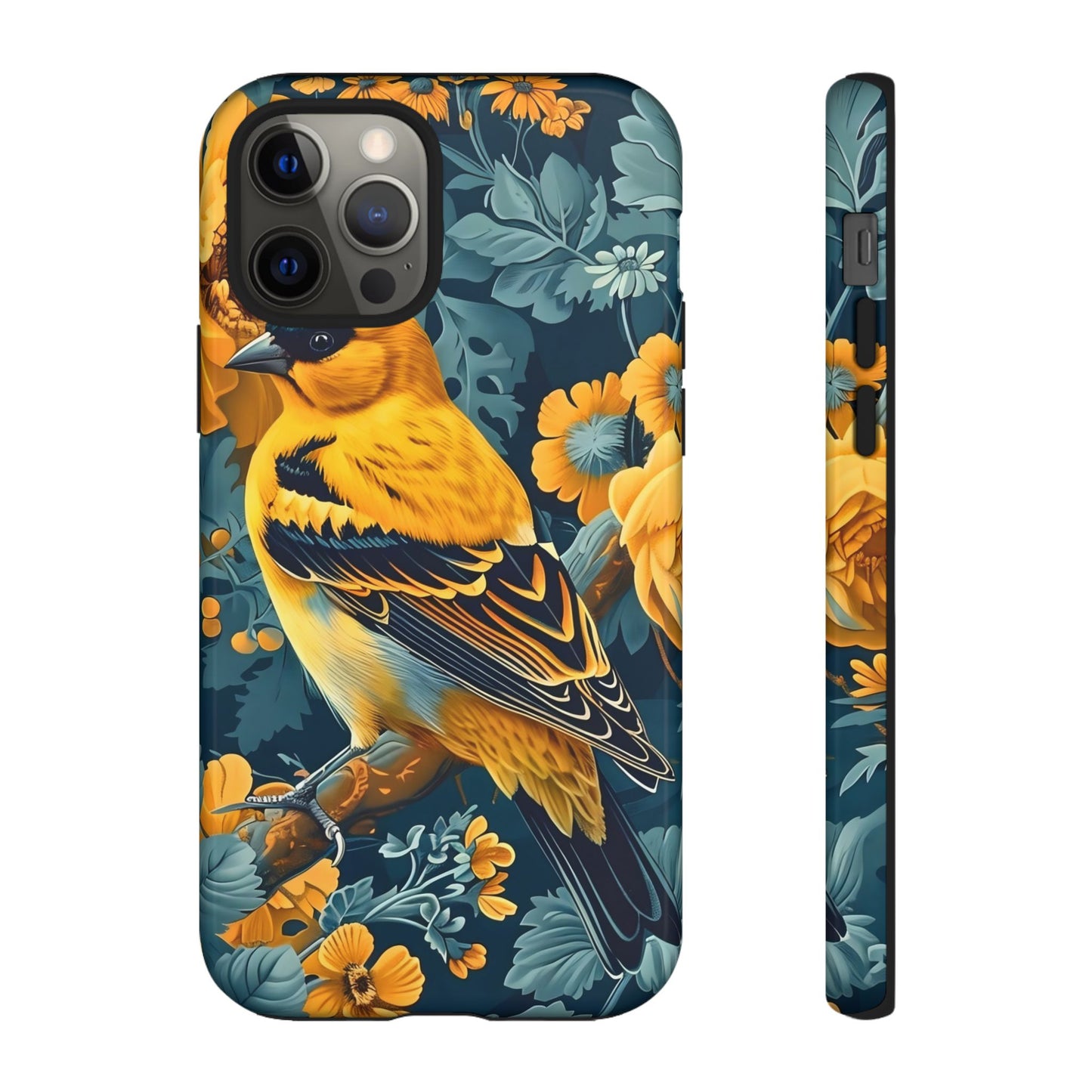 Colorful Bird Phone Case, Tough Phone Cover, Floral Phone Accessories, Nature Lover Gift, Unique Smartphone Case, Birthday Present