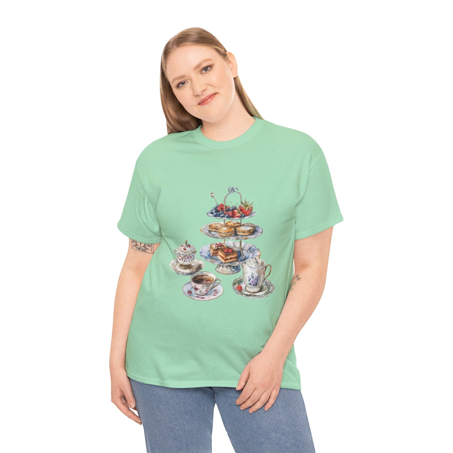 Unisex Heavy Cotton Tee - From Pies to Puddings - Classic British Dishes"