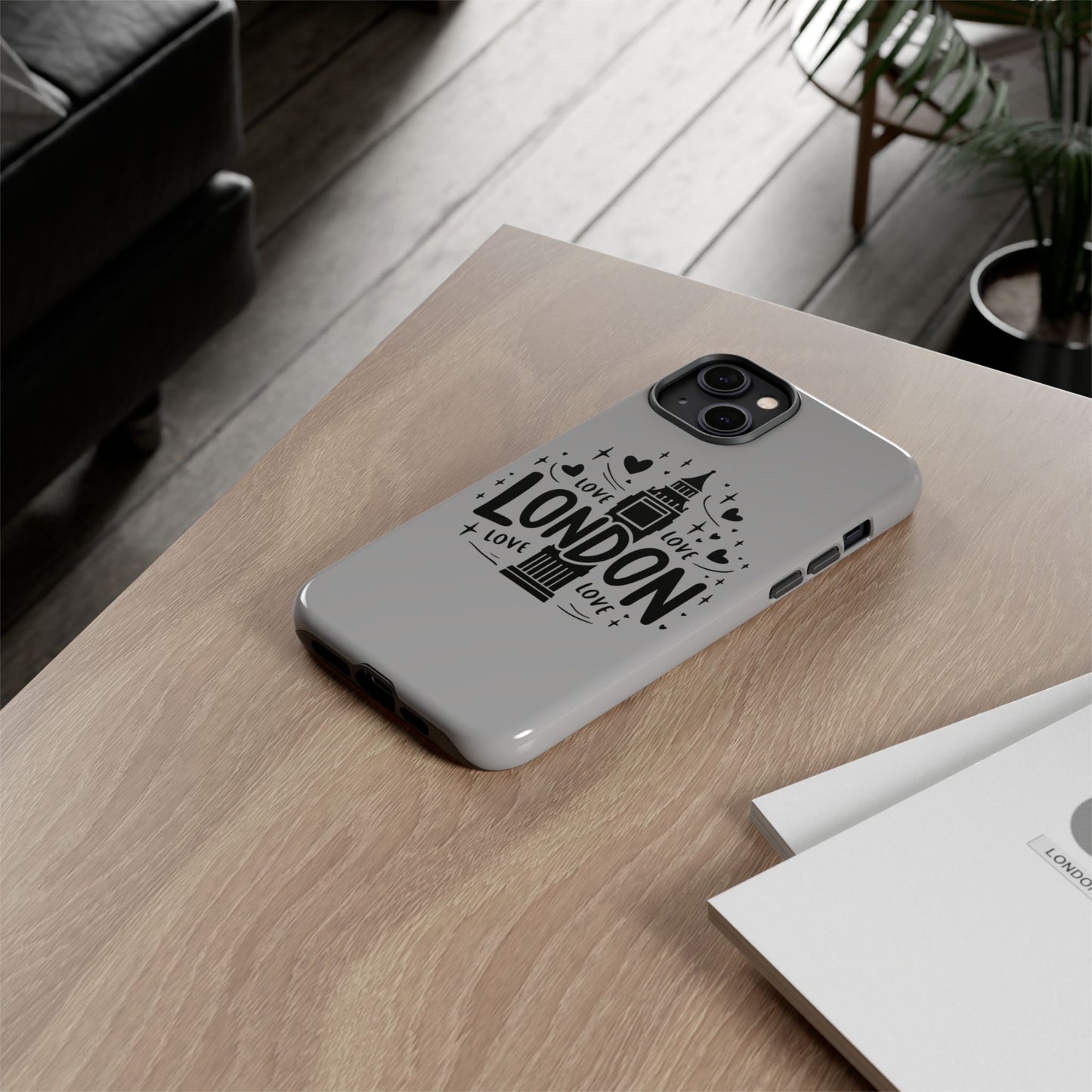 London Love Phone Case, Tough Cases, Stylish Phone Accessories, Unique Gift for Travelers, London Souvenir, Love Design