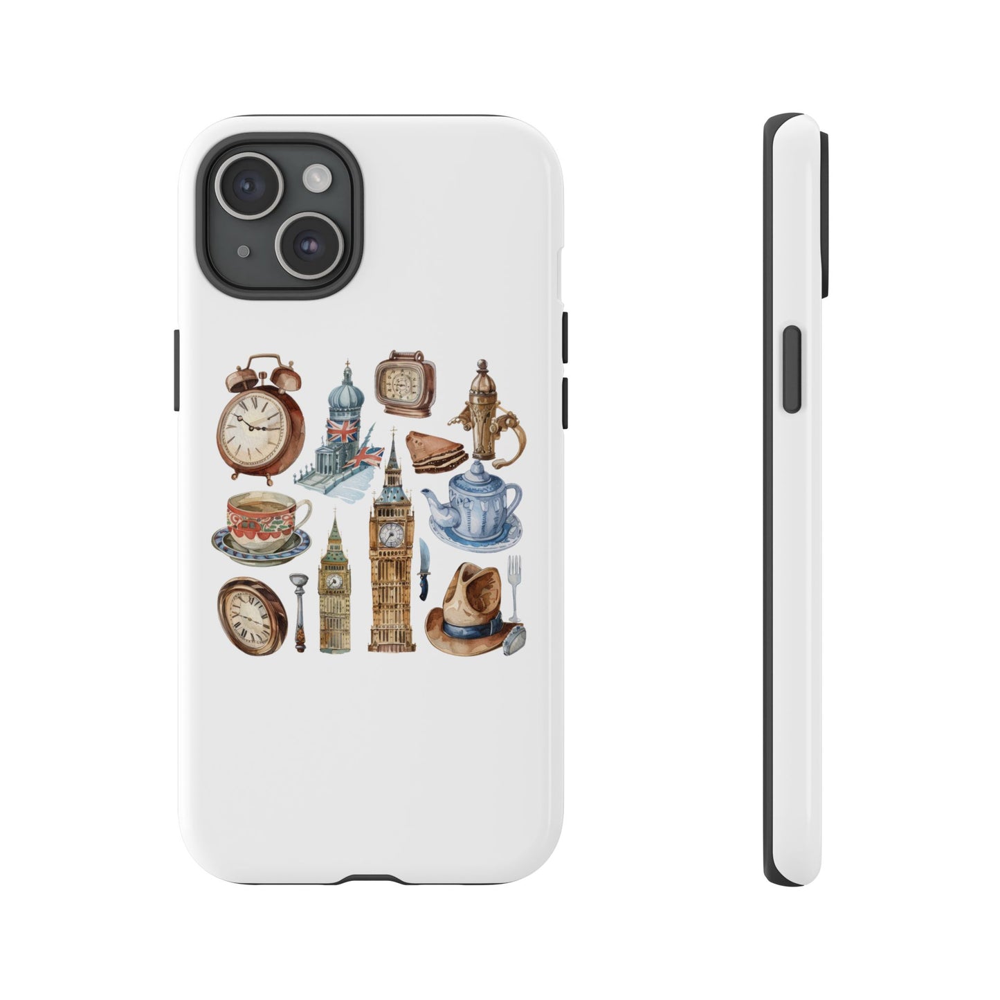 Vintage Illustrative Phone Case, Whimsical Tough Phone Cover, Gifts for Her, Unique Cell Phone Accessory