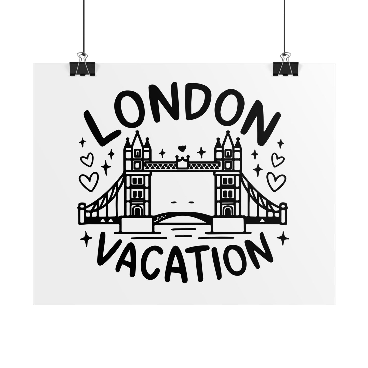 London Vacation Rolled Poster - Travel Decor for Home, Wall Art Print, Gift for Travelers, London Artwork, Holiday Gift Idea