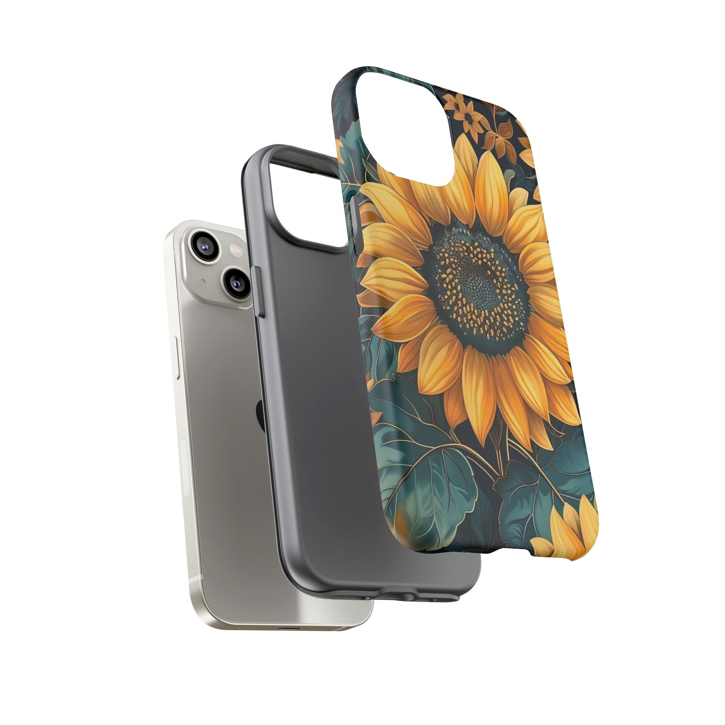 Sunflower Phone Case - Bright Floral Design, Stylish Tough Cover for Sunflower Lovers, Gift for Plant Enthusiasts, Mom Gift, Nature Lovers