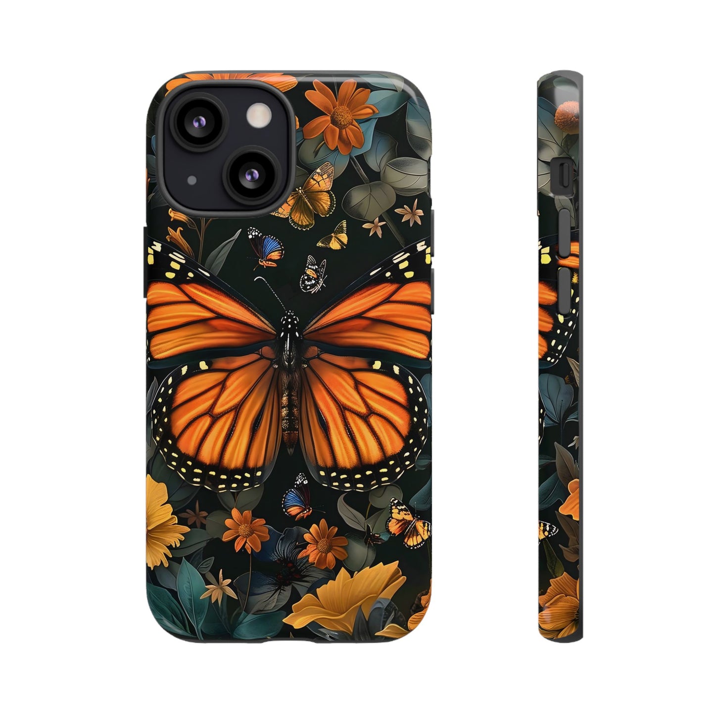 Monarch Butterfly Phone Case, Tough Cases, Nature Lover Gift, Floral Mobile Cover, Eco-Friendly Phone Accessory, Butterfly Design