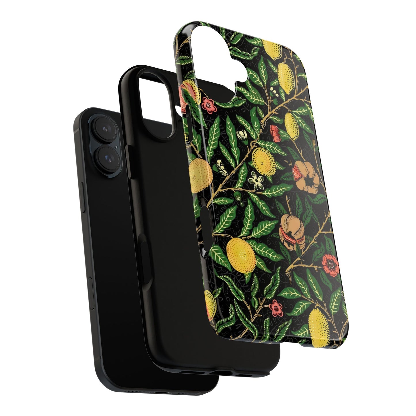 Tough Cases Phone Case, Floral Phone Cover, Tough Phone Protection, Gift for Plant Lovers, Black Background, Eco-Friendly Design