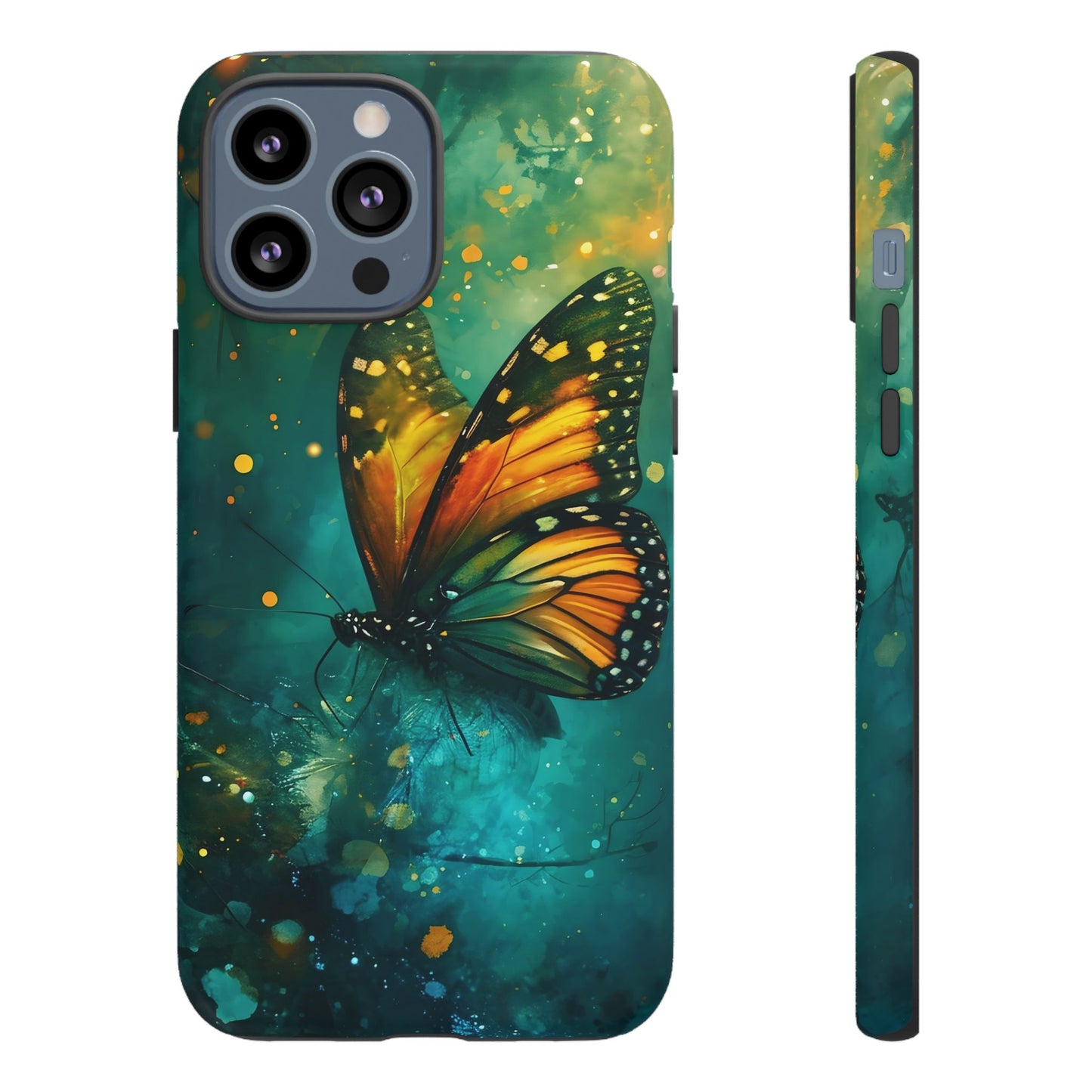 Colorful Butterfly Phone Case, Tough Cases for iPhone and Samsung, Cute Tech Accessories, Nature Lovers Gift, Vibrant Floral Design
