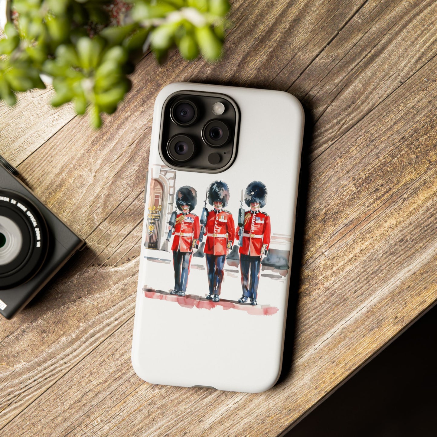Phone Case with Royal Guard Design, Unique Cell Cover, London Souvenir, Tough Phone Case, Gift for Travelers, Stylish Street Photography