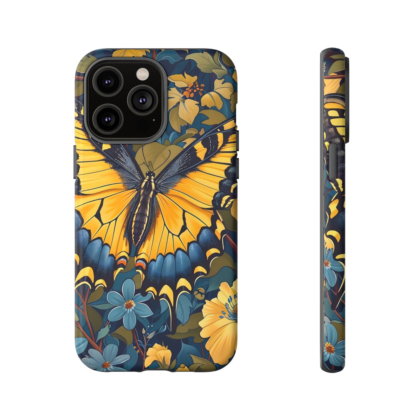 Colorful Butterfly Phone Case, Floral Design, Tough Cases, Protective Cover, Gifts for Nature Lovers, Birthday Present