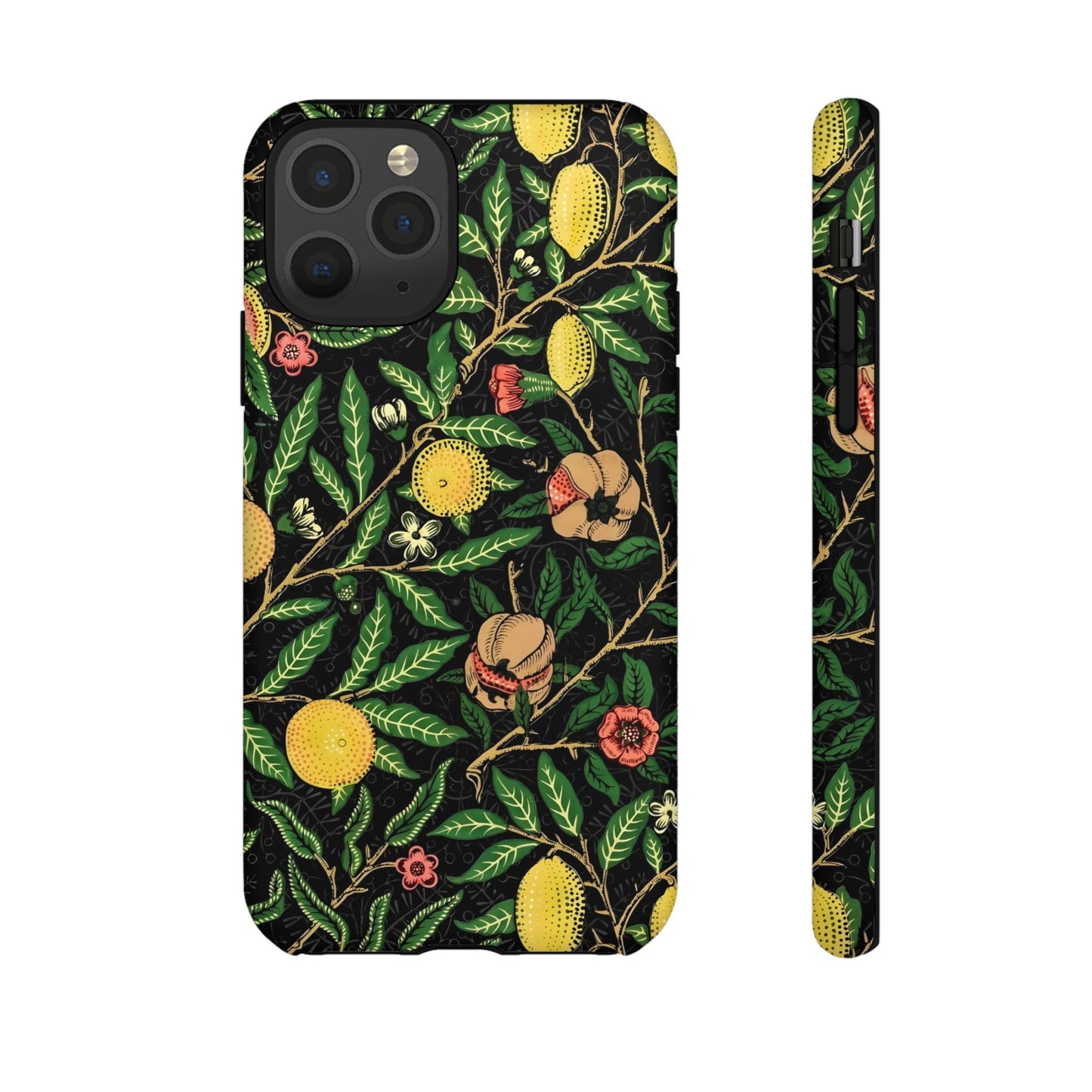 Tough Cases Phone Case, Floral Phone Cover, Tough Phone Protection, Gift for Plant Lovers, Black Background, Eco-Friendly Design