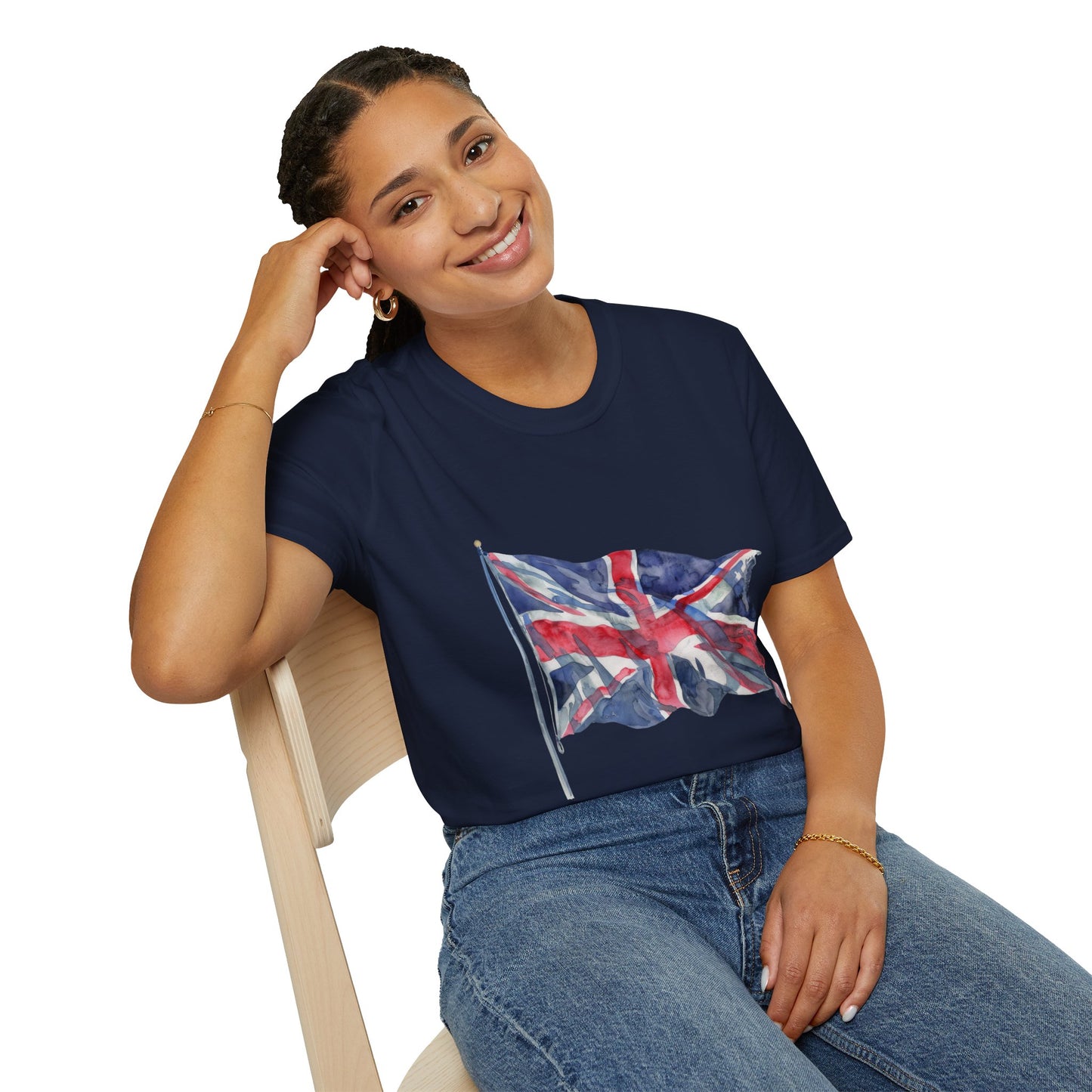 Unisex Softstyle T-Shirt - Waving Proud - The Union Jack Flag
