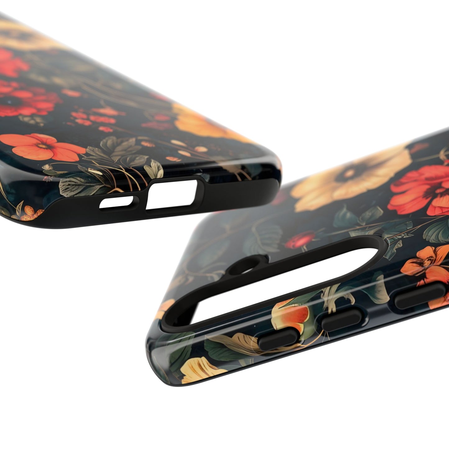 Floral Phone Case, Tough Cases, Flower Motif, Protective Cover, Gift for Her, Floral Design, Spring Accessory