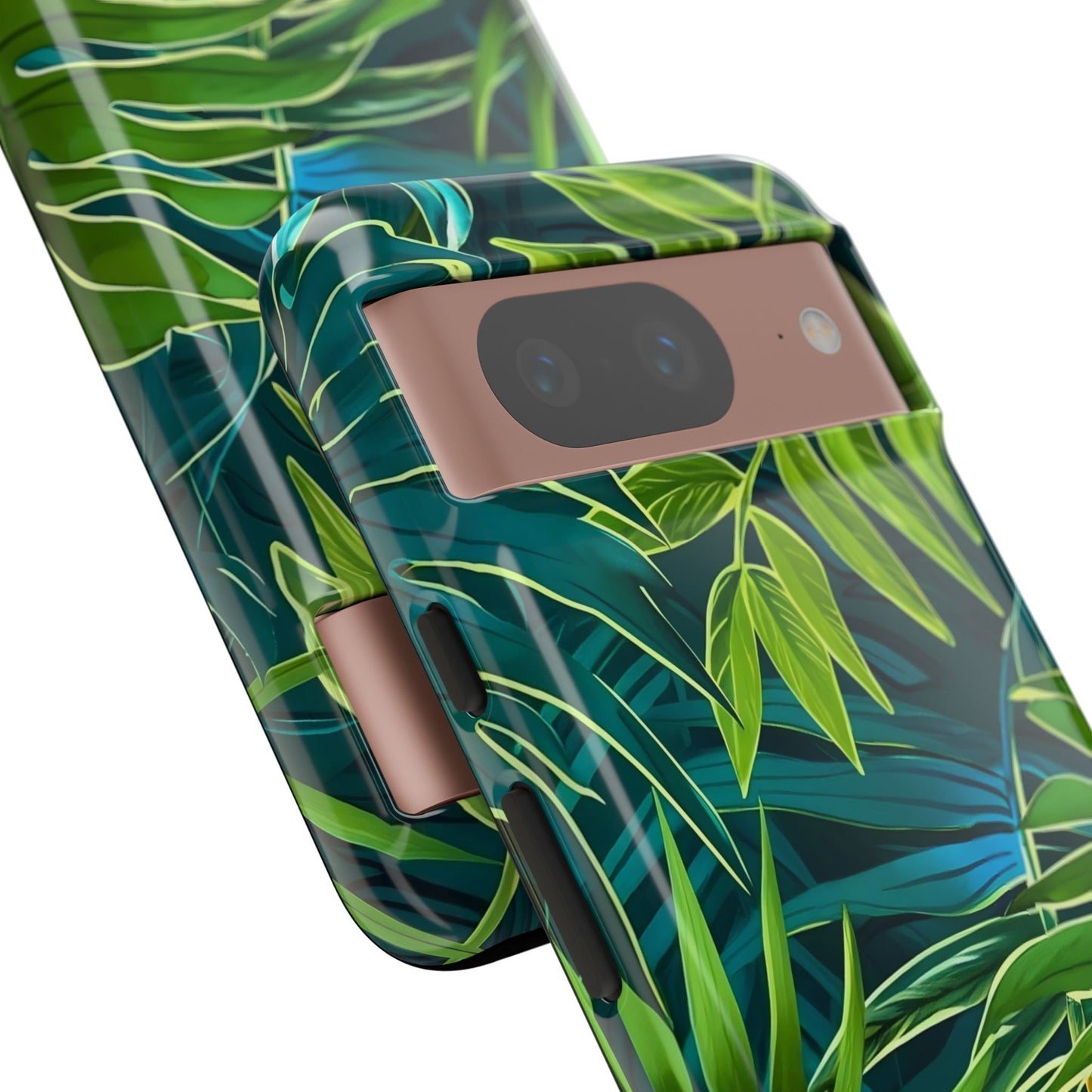 Tropical Phone Case - Durable Green Leaf Design, Eco-Friendly Gift, Trendy Accessory, Nature Lover's Case, Summer Vibes
