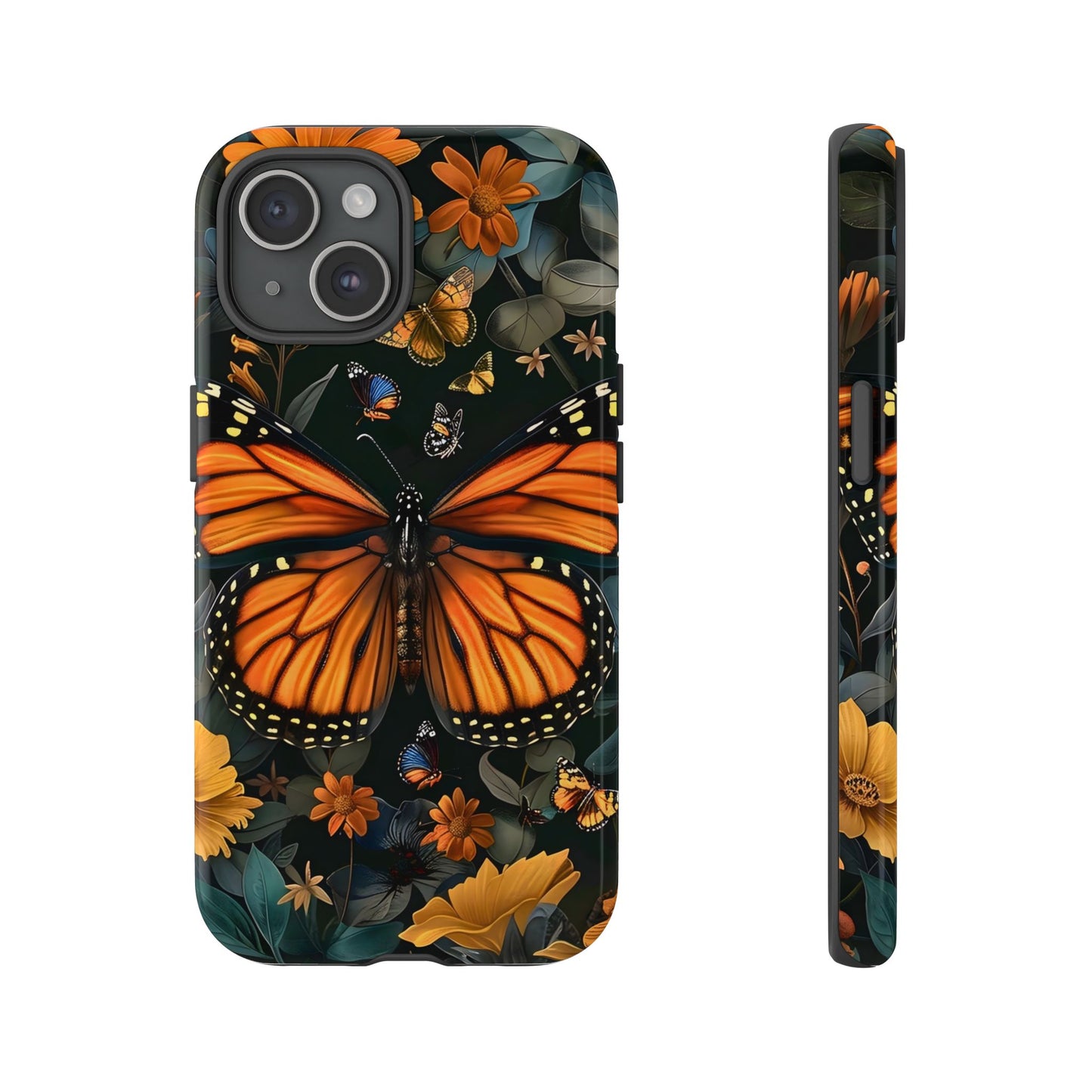 Monarch Butterfly Phone Case, Tough Cases, Nature Lover Gift, Floral Mobile Cover, Eco-Friendly Phone Accessory, Butterfly Design