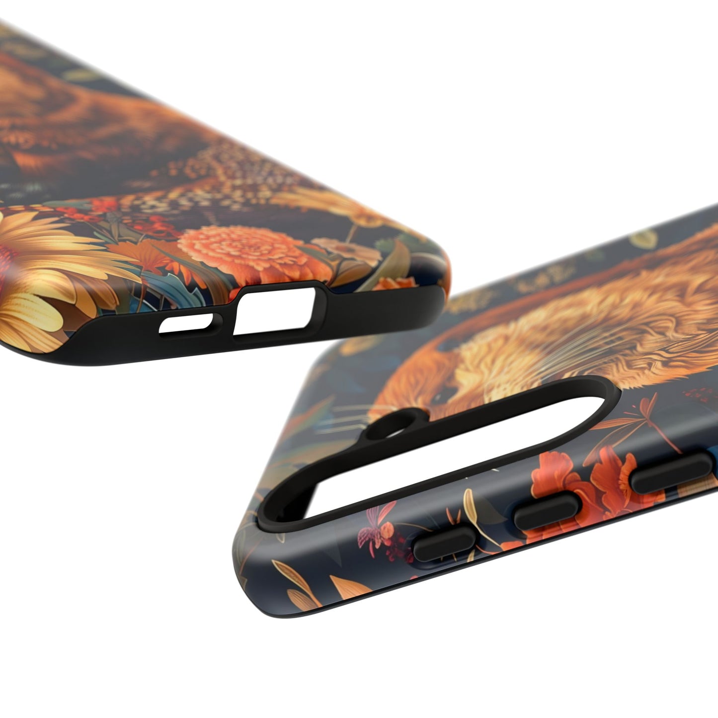 Otter Phone Case, Floral Otter Design, Tough Phone Cover, Nature Lover Gift, Cute Animal Accessories