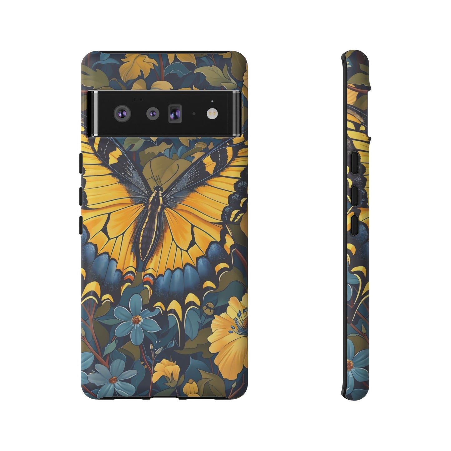 Colorful Butterfly Phone Case, Floral Design, Tough Cases, Protective Cover, Gifts for Nature Lovers, Birthday Present