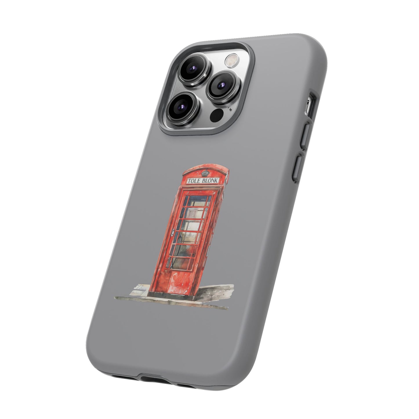 Red Phone Booth Phone Case, Vintage Style Case, Tough Cases for Gifts, Quirky Phone Accessories, Travel Lover's Gift
