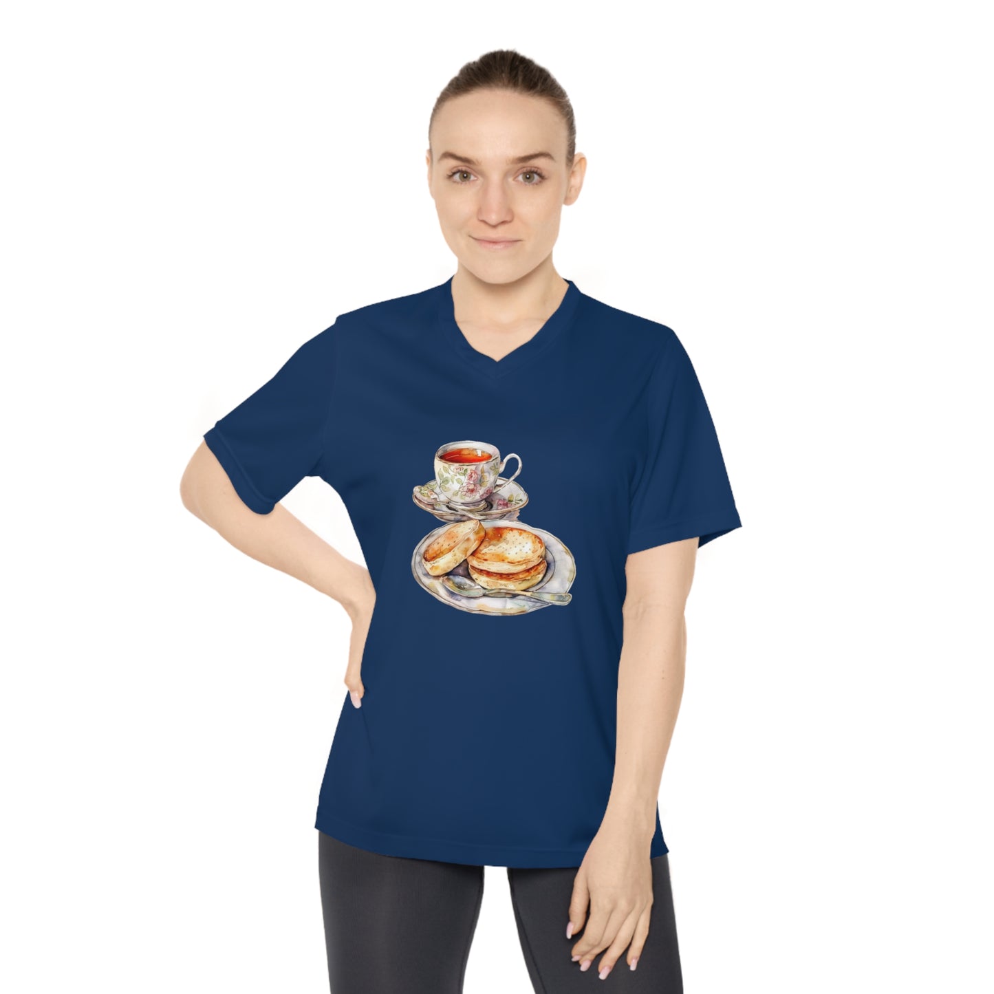 Women's Performance V-Neck T-Shirt - Rustic Food Design Wall Art