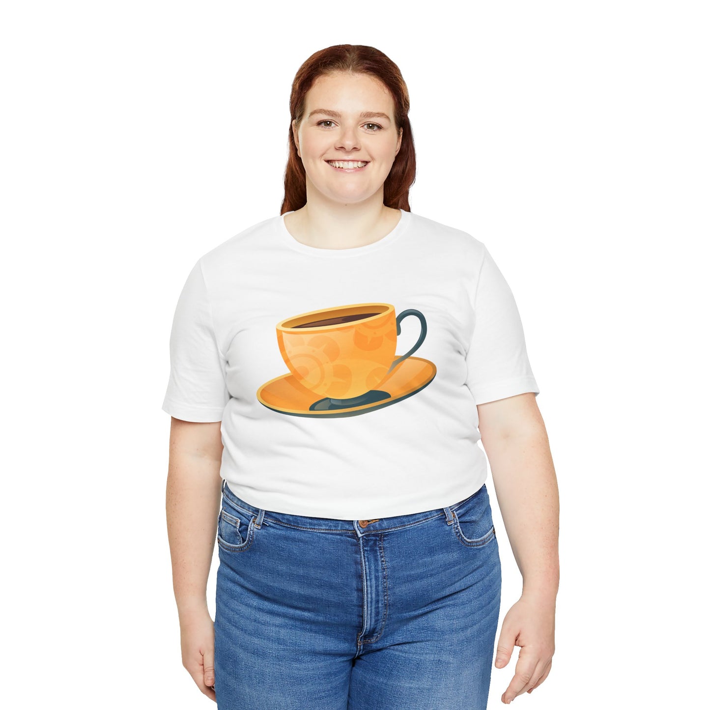 Unisex Jersey Short Sleeve Tee - Elegant British Tea Cup - Classic Tea Time Style