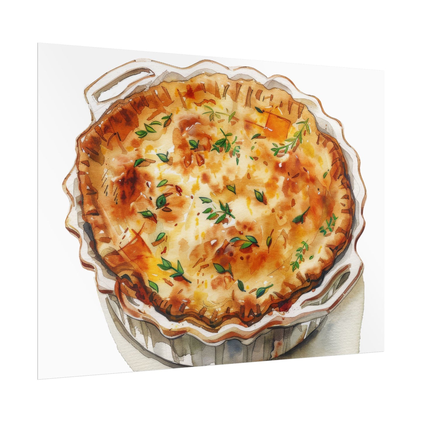 Delicious Quiche Rolled Posters for Kitchen Decor, Culinary Art, Foodie Wall Art, Gift for Chefs, Cooking Enthusiasts, Home Decor