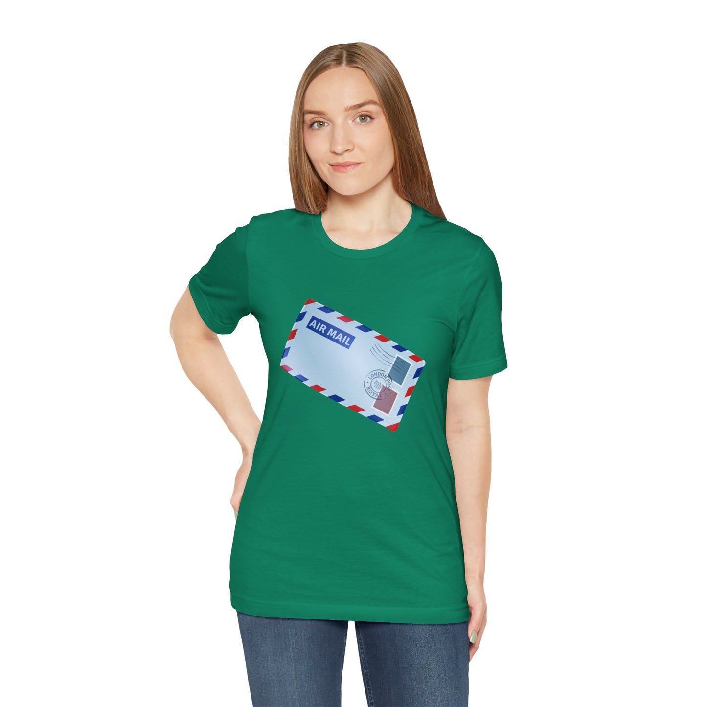 Unisex Jersey Short Sleeve Tee - Vintage British Air Mail - Classic Postal Design