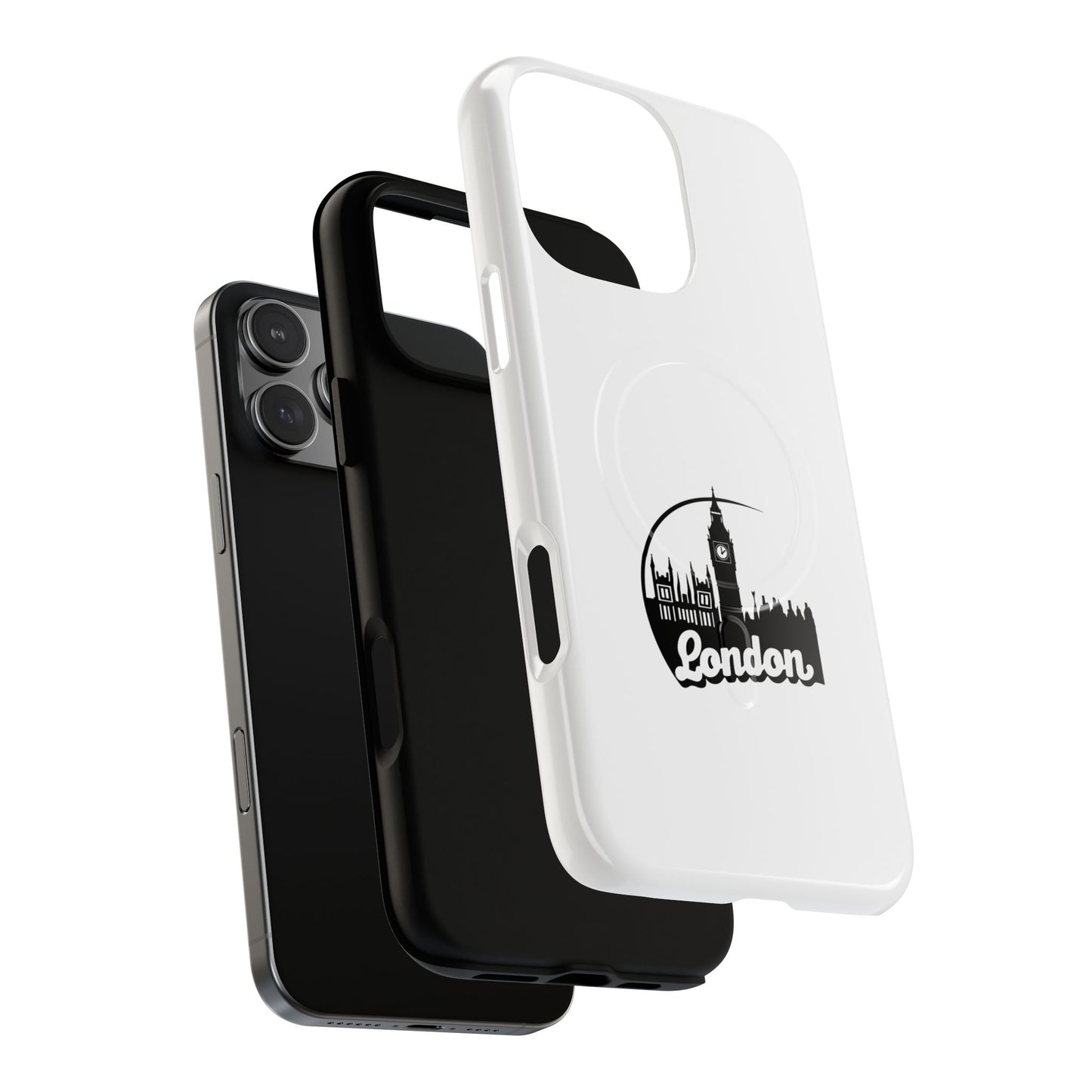 Stylish Tough Magnetic Phone Case with London Skyline, Unique Design, Perfect Gift for Travelers, Phone Protection, Customizable Accessories