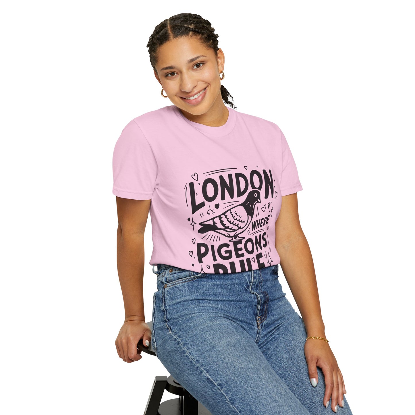 Unisex Garment-Dyed T-shirt - London Where Piegeons Rule