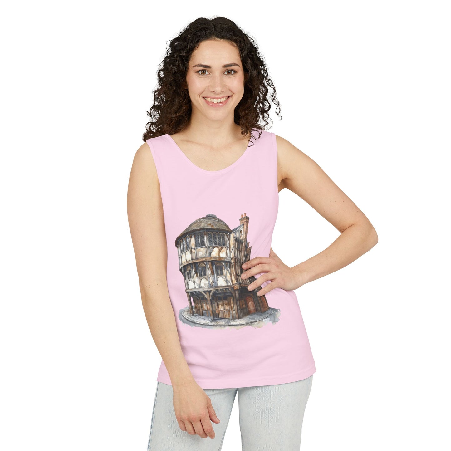 Unisex Garment-Dyed Tank Top - Trendy British Pub - London